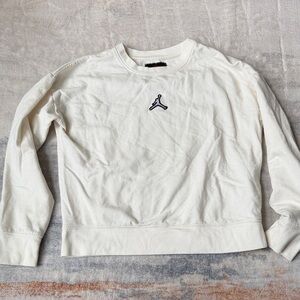 (218)Jordan Kids' Cream Sweatshirt with Logo